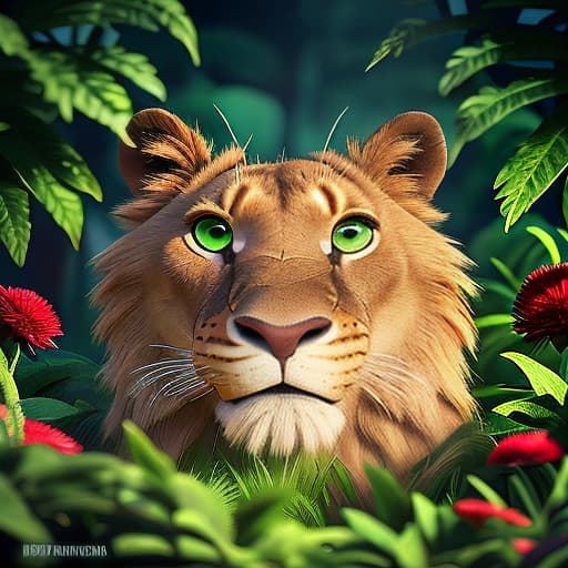 modern disney style lion face human body hyperrealistic, full body, detailed clothing, highly detailed, cinematic lighting, stunningly beautiful, intricate, sharp focus, f/1. 8, 85mm, (centered image composition), (professionally color graded), ((bright soft diffused light)), volumetric fog, trending on instagram, trending on tumblr, HDR 4K, 8K