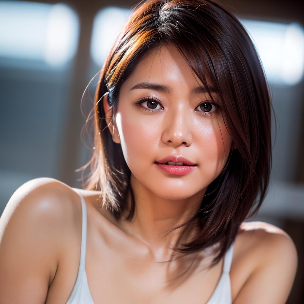  (masterpiece:1.3), (8k, photorealistic,photo, best quality: 1.4), (Japanese woman wearing clothes:),(realistic face), realistic eyes, (realistic skin), beautiful skin, (perfect body:1.3), (detailed body:1.2), bikini hyperrealistic, full body, detailed clothing, highly detailed, cinematic lighting, stunningly beautiful, intricate, sharp focus, f/1. 8, 85mm, (centered image composition), (professionally color graded), ((bright soft diffused light)), volumetric fog, trending on instagram, trending on tumblr, HDR 4K, 8K