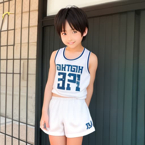  White high socks tank top cute sixth grade hot pants Japanese sweat boys boys