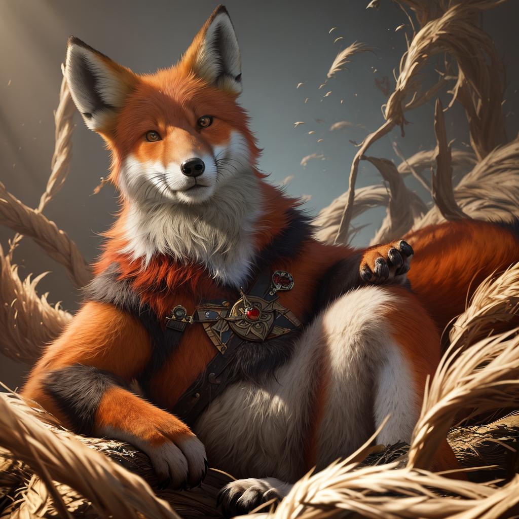  masterpiece, best quality, Best Quality, Masterpiece, 8k resolution,high resolution concept art of an foxman