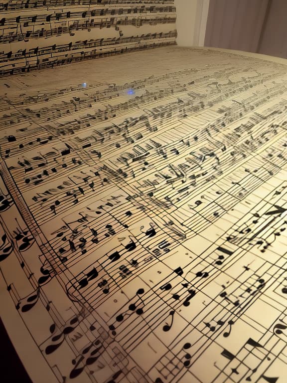  Wallpaper with music notation, piano and sparkling stars