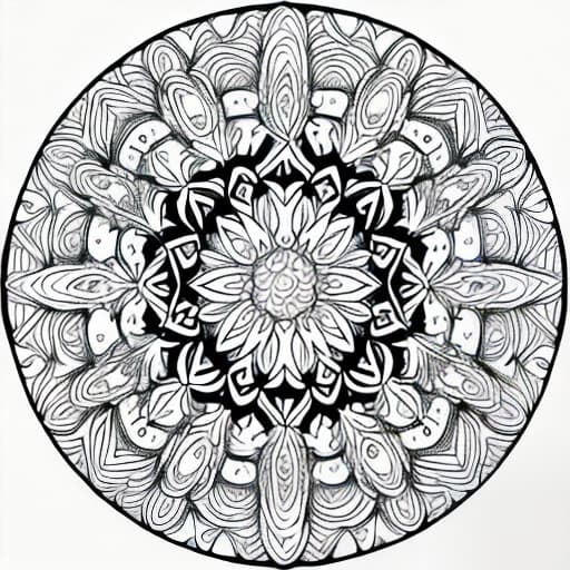  Could you please generate some simple mandala coloring pages for me?