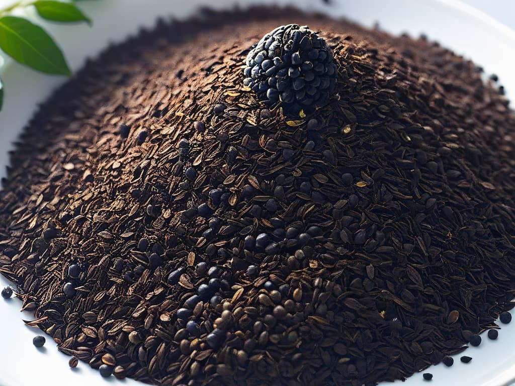  A closeup, ultradetailed image of a single, perfectly ripe Tahitian vanilla bean split open to reveal its tiny, aromatic black seeds against a stark white background. The intricate details of the pod's texture, the arrangement of the seeds, and the contrast of the colors create a visually striking and captivating image that embodies the essence of exotic and gourmet ingredients. hyperrealistic, full body, detailed clothing, highly detailed, cinematic lighting, stunningly beautiful, intricate, sharp focus, f/1. 8, 85mm, (centered image composition), (professionally color graded), ((bright soft diffused light)), volumetric fog, trending on instagram, trending on tumblr, HDR 4K, 8K