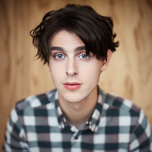 portrait+ style british queer youtuber brunette very cute dude face