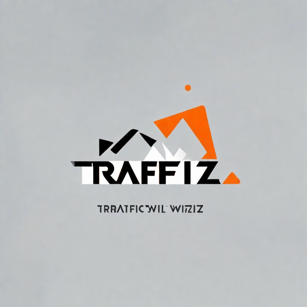  create logo for a product named "TrafficWiz". I want the name "TrafficWiz" in black font on the right and a small unique graphic to the left of the name in orange/white/grey. The product is for computer network traffic monitoring and uses AI. any questions?