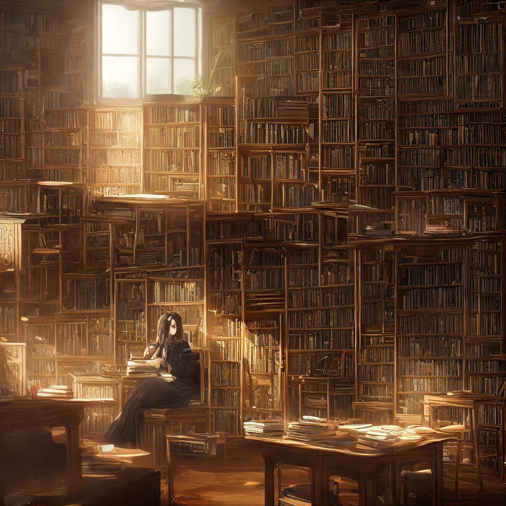  ((masterpiece)),(((best quality))), 8k, high detailed, ultra-detailed. A girl sitting in a classroom. A girl, ((black hair)), sitting at a wooden desk, ((reading a book))), surrounded by ((shelves filled with books))), (a chalkboard on the wall), (a globe on the desk), (sunlight streaming through the window), (pencil and paper on the desk). hyperrealistic, full body, detailed clothing, highly detailed, cinematic lighting, stunningly beautiful, intricate, sharp focus, f/1. 8, 85mm, (centered image composition), (professionally color graded), ((bright soft diffused light)), volumetric fog, trending on instagram, trending on tumblr, HDR 4K, 8K