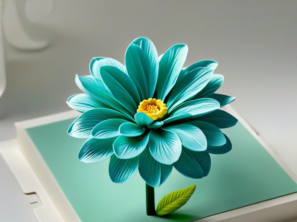  A closeup, photorealistic image of a beautifully intricate and colorful 3D printed sugar flower, showcasing the delicate details and vibrant hues. The petals are so finely crafted that they appear almost lifelike, with the sugar glistening under a soft, natural light. Each petal is uniquely shaped, creating a mesmerizing display of artistry and precision in the world of 3D printed sweets. hyperrealistic, full body, detailed clothing, highly detailed, cinematic lighting, stunningly beautiful, intricate, sharp focus, f/1. 8, 85mm, (centered image composition), (professionally color graded), ((bright soft diffused light)), volumetric fog, trending on instagram, trending on tumblr, HDR 4K, 8K