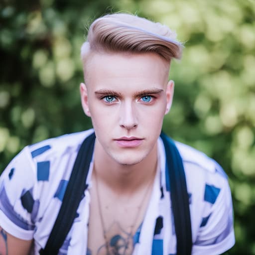 portrait+ style british queer youtuber blonde very cute dude face