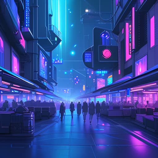  sci fi, concept art, A city at night. neon lights