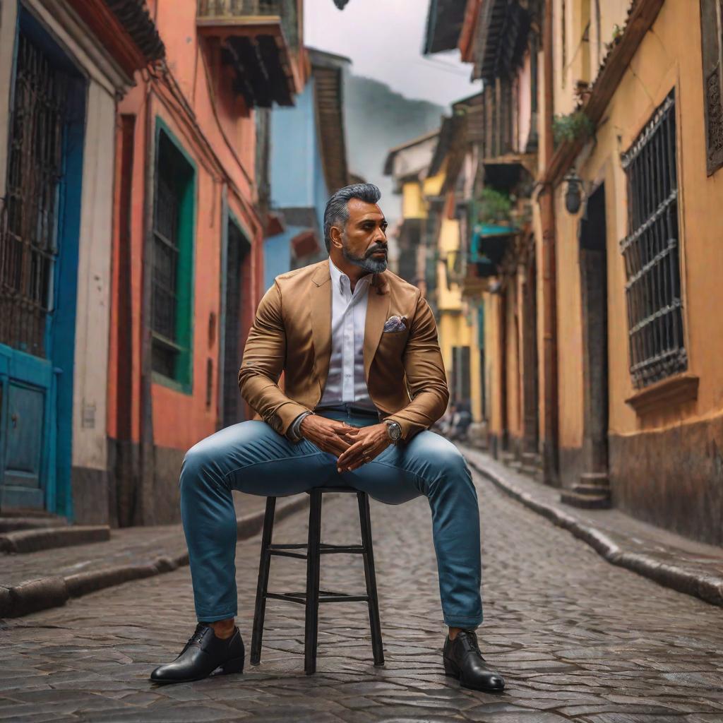  Colombia bogota hyperrealistic, full body, detailed clothing, highly detailed, cinematic lighting, stunningly beautiful, intricate, sharp focus, f/1. 8, 85mm, (centered image composition), (professionally color graded), ((bright soft diffused light)), volumetric fog, trending on instagram, trending on tumblr, HDR 4K, 8K