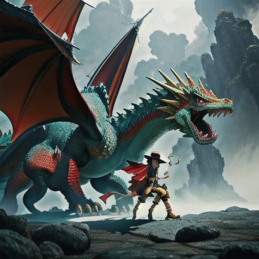  Luffy rides a dragon with CLuffy rides a dragon with a sword Cloudy hyperrealistic, full body, detailed clothing, highly detailed, cinematic lighting, stunningly beautiful, intricate, sharp focus, f/1. 8, 85mm, (centered image composition), (professionally color graded), ((bright soft diffused light)), volumetric fog, trending on instagram, trending on tumblr, HDR 4K, 8K