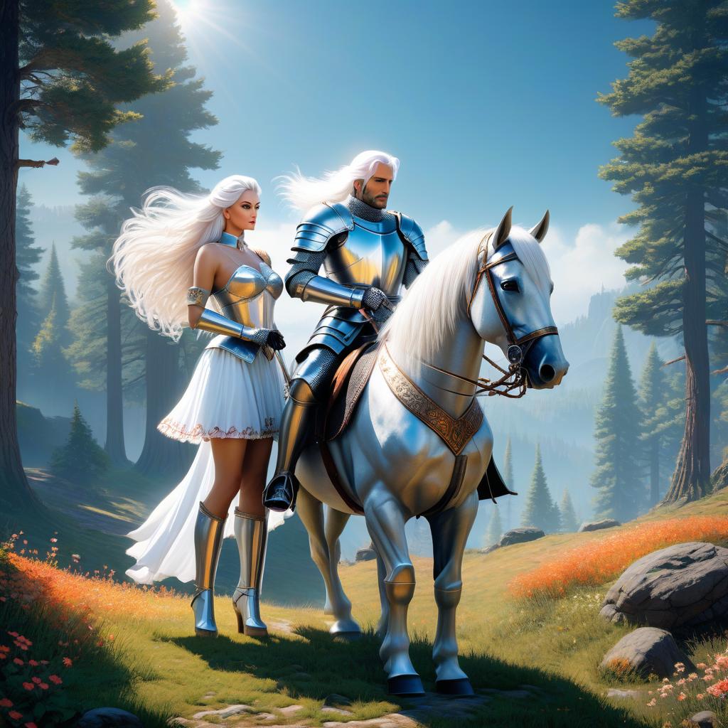  retro game art A knight with white hair is tall and a princess . 16 bit, vibrant colors, pixelated, nostalgic, charming, fun hyperrealistic, full body, detailed clothing, highly detailed, cinematic lighting, stunningly beautiful, intricate, sharp focus, f/1. 8, 85mm, (centered image composition), (professionally color graded), ((bright soft diffused light)), volumetric fog, trending on instagram, trending on tumblr, HDR 4K, 8K