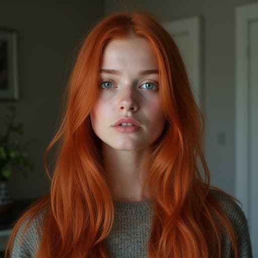  upper body, cute next door neighbour, natural face, (21yo) swedish woman with red hair, straight hair,, (ugly:1.3)