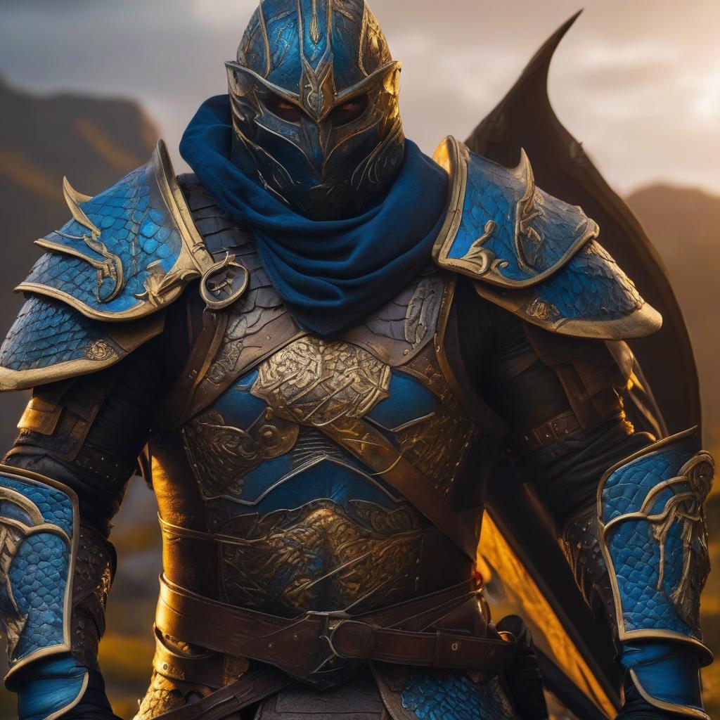  Dragonborn, Dungeons & Dragons, blue scales, yellow eyes, in black plate armor, strong, muscular, young, paladin. hyperrealistic, full body, detailed clothing, highly detailed, cinematic lighting, stunningly beautiful, intricate, sharp focus, f/1. 8, 85mm, (centered image composition), (professionally color graded), ((bright soft diffused light)), volumetric fog, trending on instagram, trending on tumblr, HDR 4K, 8K