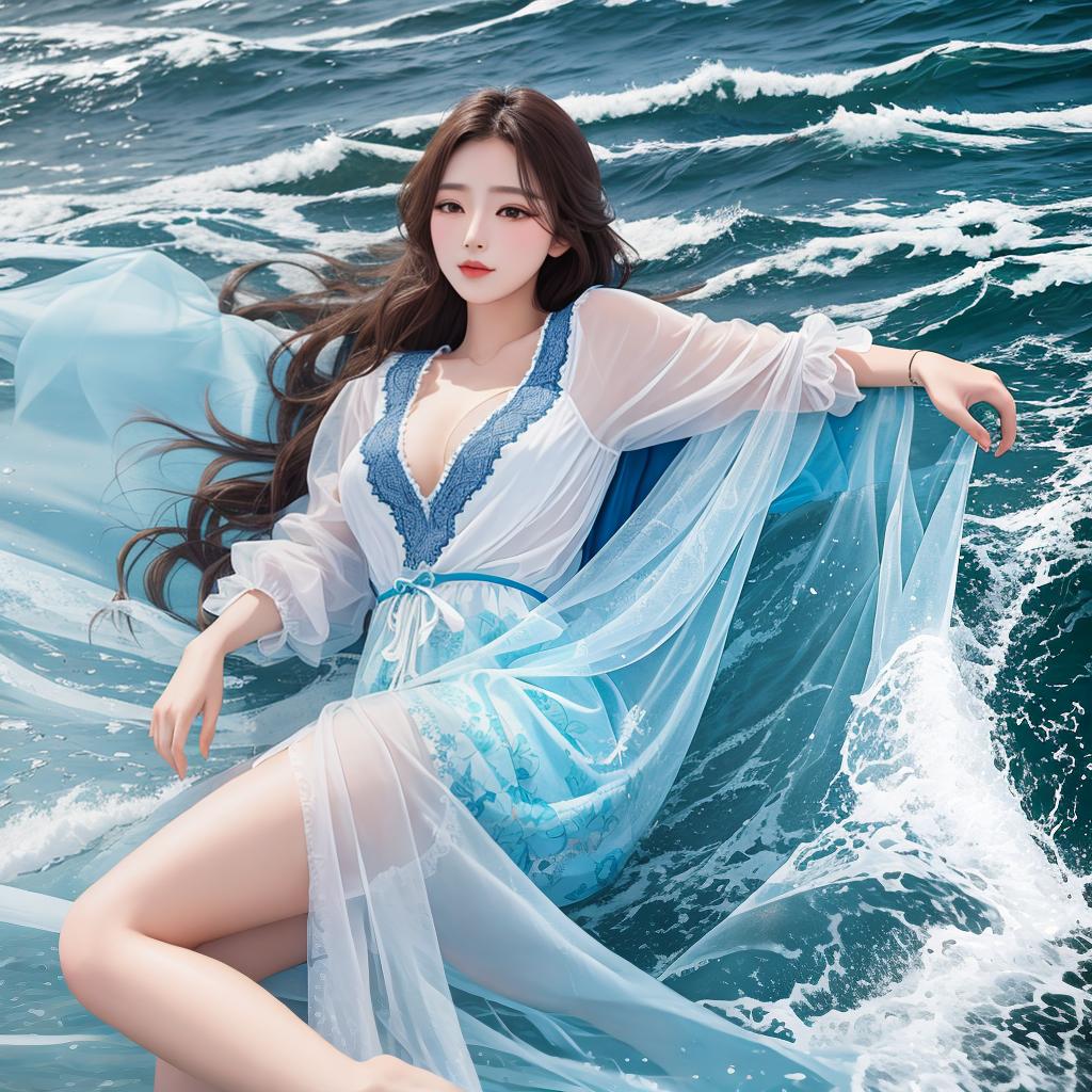  masterpiece, best quality, , at sea, , , beautiful, realistic style