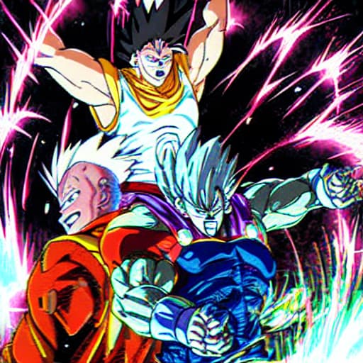  Saitama fighting Goku