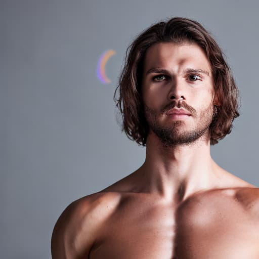 portrait+ style russian queer fitness instructor brunette very cute dude face