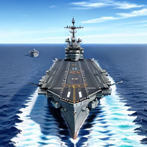  Draw an aircraft carrier ，