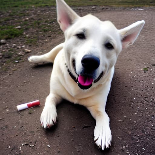  perro fumando