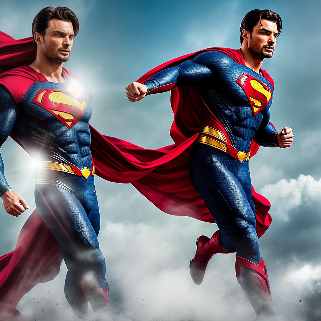  Create an image of Tom welling wearing the Superman costume hyperrealistic, full body, detailed clothing, highly detailed, cinematic lighting, stunningly beautiful, intricate, sharp focus, f/1. 8, 85mm, (centered image composition), (professionally color graded), ((bright soft diffused light)), volumetric fog, trending on instagram, trending on tumblr, HDR 4K, 8K