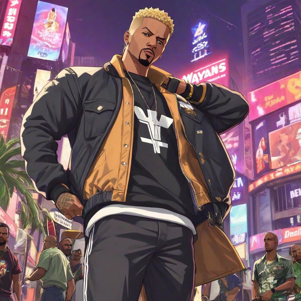  anime artwork I want an emblem for a Discord channel, where it should say Wayans, with a GTA V theme. If you need a graphic design, it would be: "Wayans" on a background inspired by GTA V game visuals or logos. . anime style, key visual, vibrant, studio anime, highly detailed hyperrealistic, full body, detailed clothing, highly detailed, cinematic lighting, stunningly beautiful, intricate, sharp focus, f/1. 8, 85mm, (centered image composition), (professionally color graded), ((bright soft diffused light)), volumetric fog, trending on instagram, trending on tumblr, HDR 4K, 8K