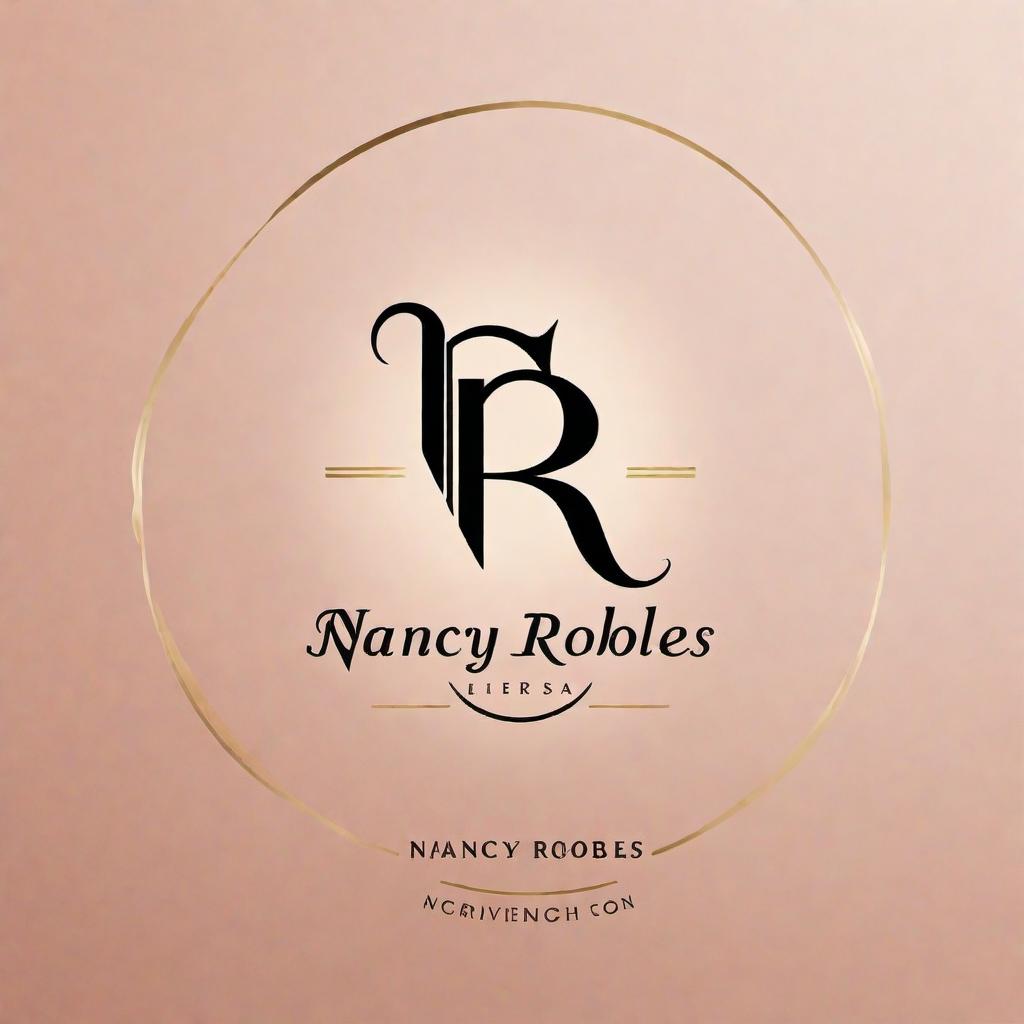  Create a beautiful logo for Nancy Robles. The logo should be elegant and modern, with a feminine touch. The text 'Nancy Robles' should be the centerpiece, written in a stylish, readable font. Include subtle decorative elements that suggest sophistication and professionalism, possibly with a monogram or abstract symbol that could represent her initials 'NR'. Use a color palette that is soft and inviting, yet distinctive. hyperrealistic, full body, detailed clothing, highly detailed, cinematic lighting, stunningly beautiful, intricate, sharp focus, f/1. 8, 85mm, (centered image composition), (professionally color graded), ((bright soft diffused light)), volumetric fog, trending on instagram, trending on tumblr, HDR 4K, 8K