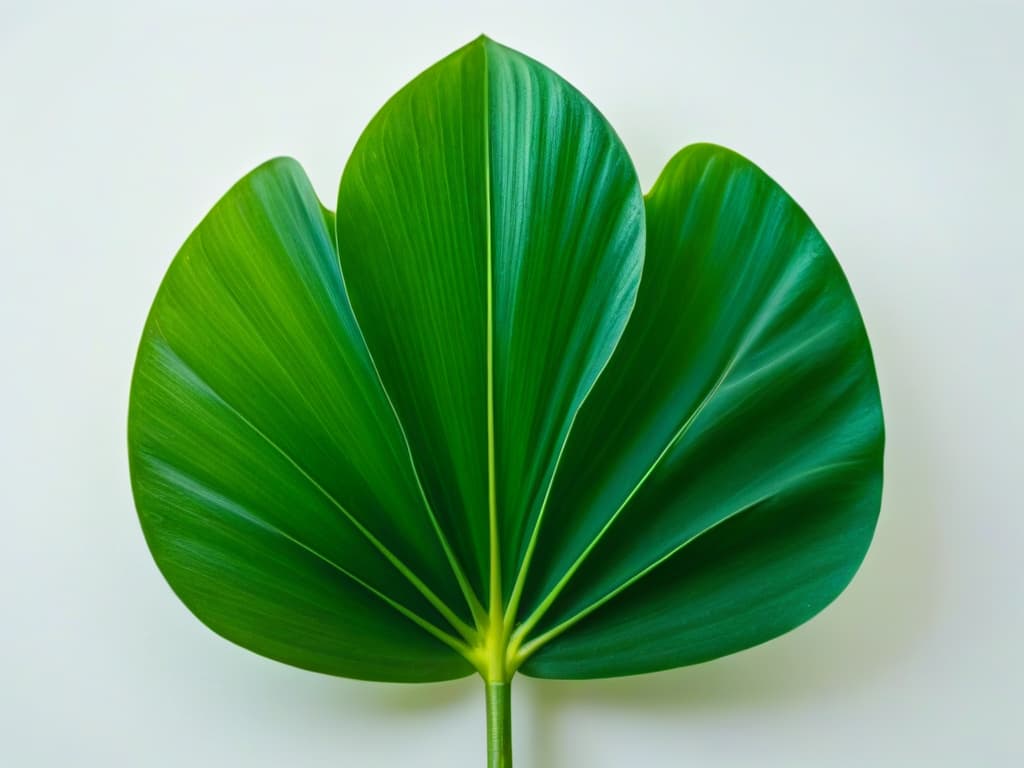  An ultradetailed closeup photograph of a vibrant green pandan leaf, showcasing its unique texture, intricate veins, and rich color gradient from dark green to light green, set against a plain white background to emphasize its natural beauty and exotic allure. hyperrealistic, full body, detailed clothing, highly detailed, cinematic lighting, stunningly beautiful, intricate, sharp focus, f/1. 8, 85mm, (centered image composition), (professionally color graded), ((bright soft diffused light)), volumetric fog, trending on instagram, trending on tumblr, HDR 4K, 8K