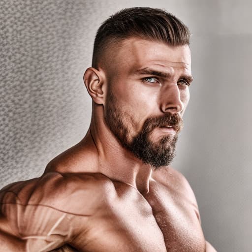 portrait+ style russian queer fitness model very cute dilf dude face