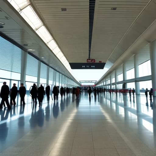   walking at airport