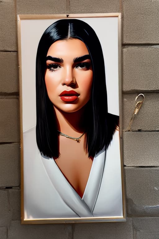  A beauty face of Dua lipa in arcane art style with facial details a shades of the arcane show  beuty
