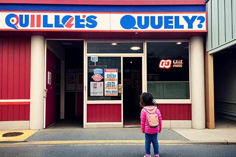  A little girl standing in front of Dairy Queens