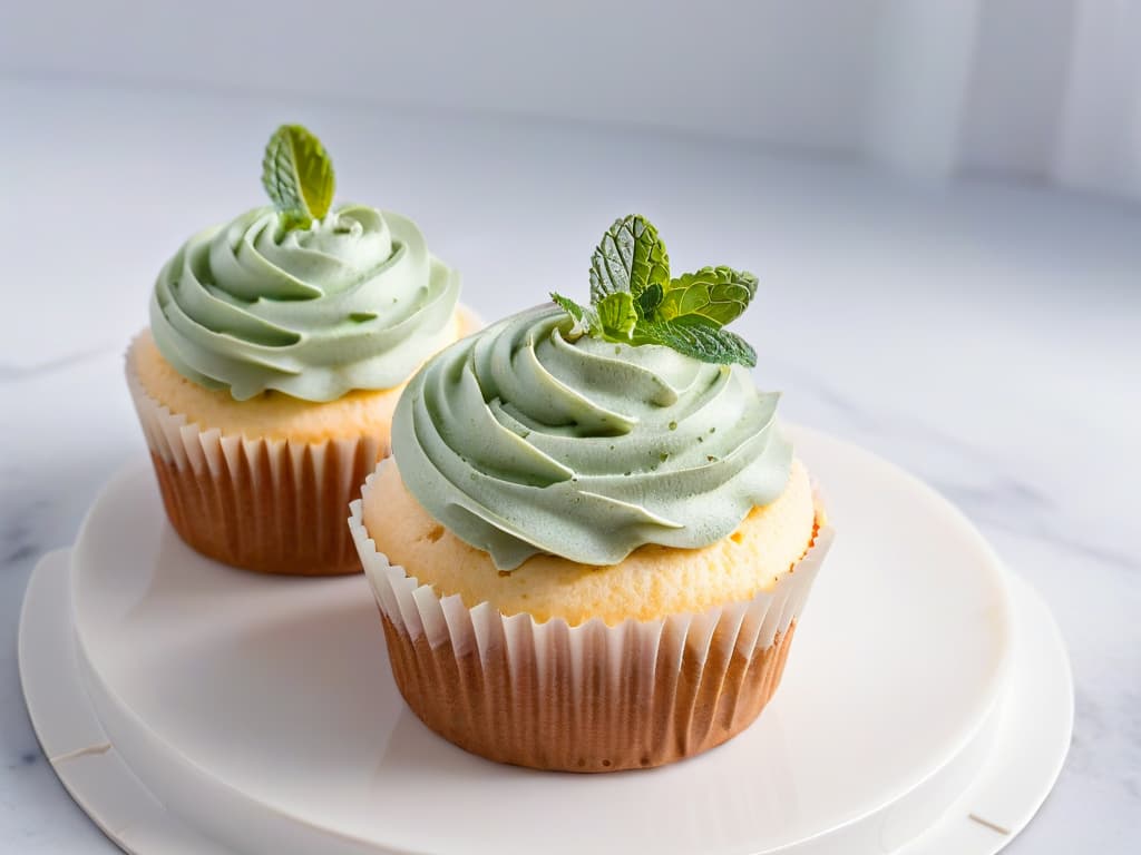  A closeup, ultrahighresolution image of a perfectly frosted vegan vanilla cupcake, delicately topped with a fresh raspberry and a mint leaf, displayed on a sleek, modern white marble surface. The frosting is flawlessly swirled, and the raspberry glistens with freshness, creating a visually stunning and appetizing sight that encapsulates the essence of vegan organic baking. hyperrealistic, full body, detailed clothing, highly detailed, cinematic lighting, stunningly beautiful, intricate, sharp focus, f/1. 8, 85mm, (centered image composition), (professionally color graded), ((bright soft diffused light)), volumetric fog, trending on instagram, trending on tumblr, HDR 4K, 8K