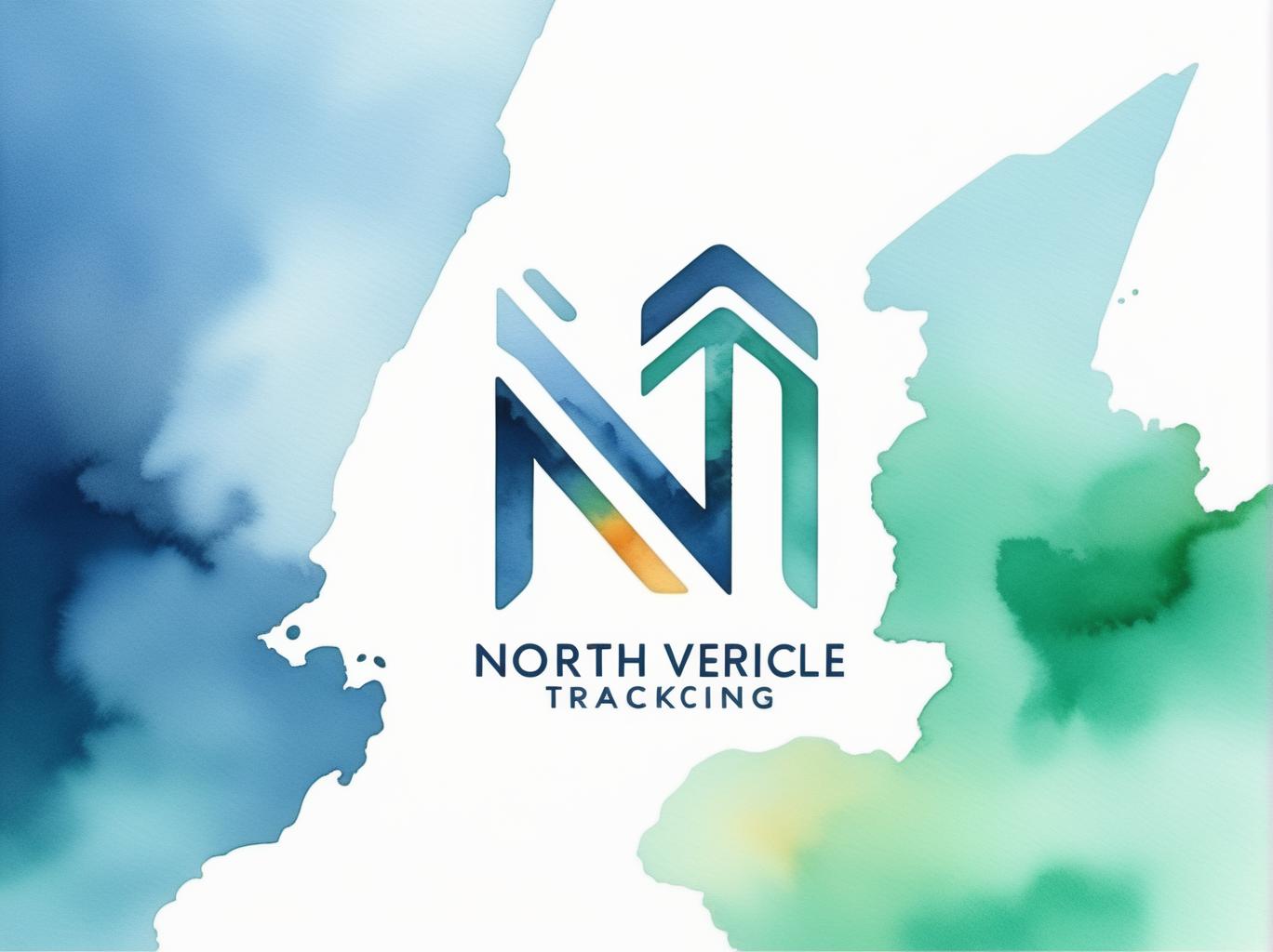  Logo, (watercolor style), create a logo with N for north vehicle tracking