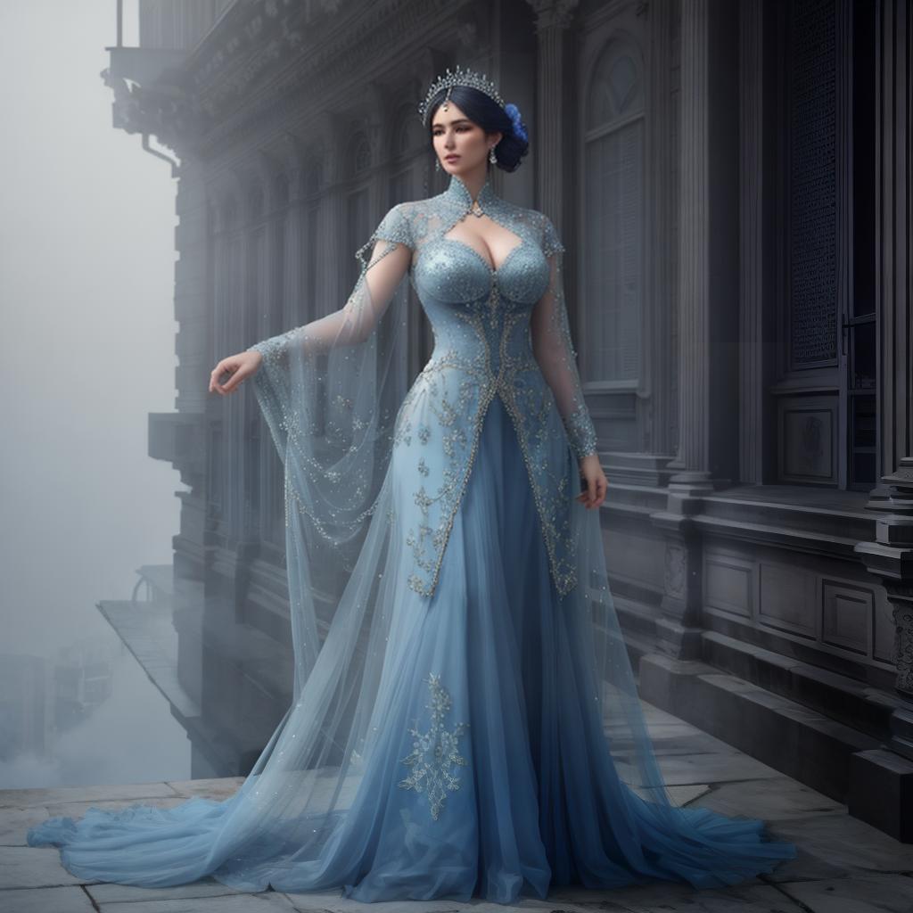  blue-h hyperrealistic, full body, detailed clothing, highly detailed, cinematic lighting, stunningly beautiful, intricate, sharp focus, f/1. 8, 85mm, (centered image composition), (professionally color graded), ((bright soft diffused light)), volumetric fog, trending on instagram, trending on tumblr, HDR 4K, 8K