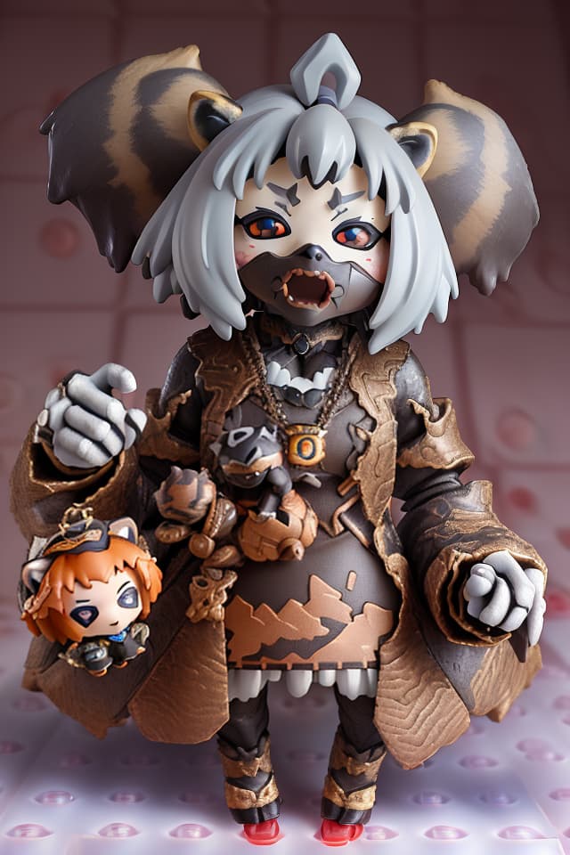  {No Human:1.4}{No Beastman:1.4}Masterpiece {{{Nendoroid}}},3D,Figurine,3D{raccoon dog}(Nendoroid,3D,Figurine)((super detailed)),8k,high resolution,absurd,employed,elaborate in detail,detailed,bold composition,top quality,masterpiece,