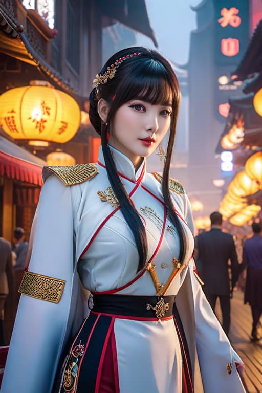  天使與惡魔 hyperrealistic, full body, detailed clothing, highly detailed, cinematic lighting, stunningly beautiful, intricate, sharp focus, f/1. 8, 85mm, (centered image composition), (professionally color graded), ((bright soft diffused light)), volumetric fog, trending on instagram, trending on tumblr, HDR 4K, 8K