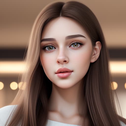  Pretty, gorgeous, caucasian,female influencer, young adult, long dark brown natural hair, plump, big natural lips, oval face, sharp jawline, charming and inviting appearance, cute nose, sweet, caring, kind personality, human, life like, hyper realistic, 8K, ultra HD