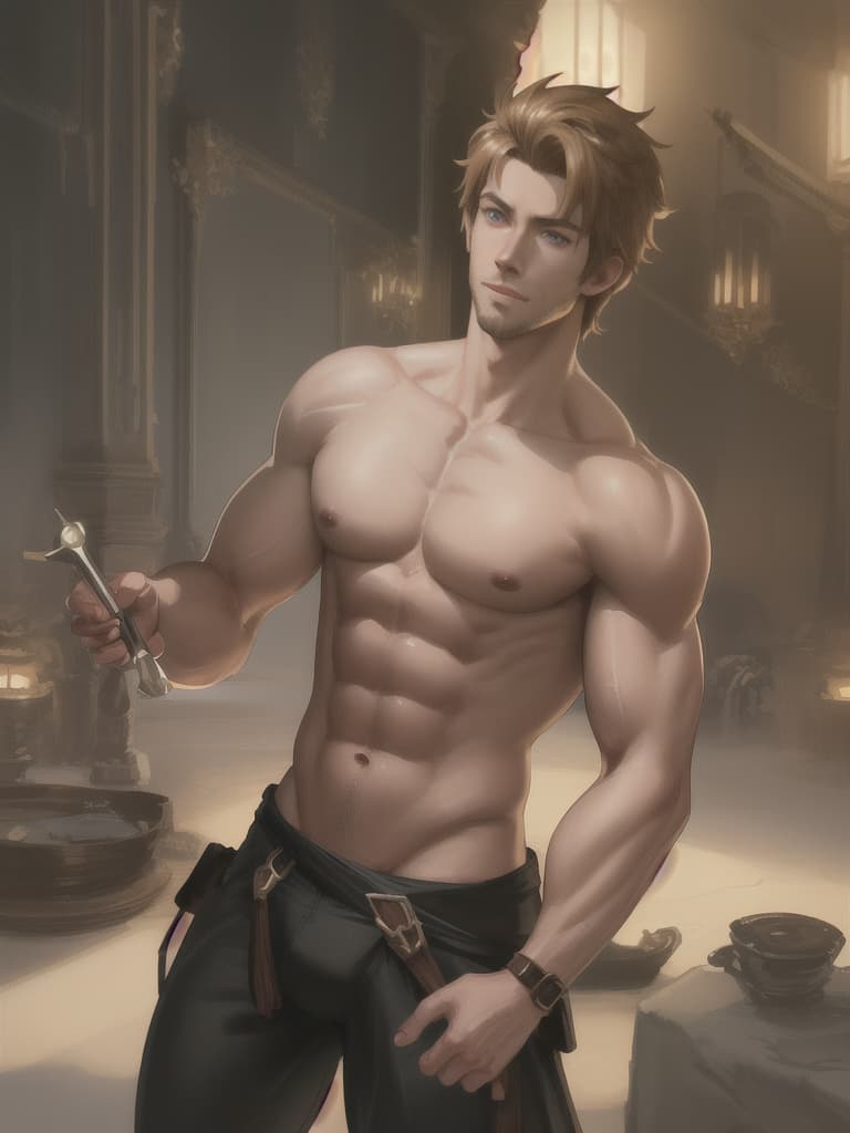  muscular, fit, handsome, young, passionate，strong，fitness instructor, naked,sfw, actual 8K portrait photo of gareth person, portrait, happy colors, bright eyes, clear eyes, warm smile, smooth soft skin，symmetrical, anime wide eyes, soft lighting, detailed face, by makoto shinkai, stanley artgerm lau, wlop, rossdraws, concept art, digital painting, looking into camera，muscular, fit, handsome, young, passionate，naked hyperrealistic, full body, detailed clothing, highly detailed, cinematic lighting, stunningly beautiful, intricate, sharp focus, f/1. 8, 85mm, (centered image composition), (professionally color graded), ((bright soft diffused light)), volumetric fog, trending on instagram, trending on tumblr, HDR 4K, 8K