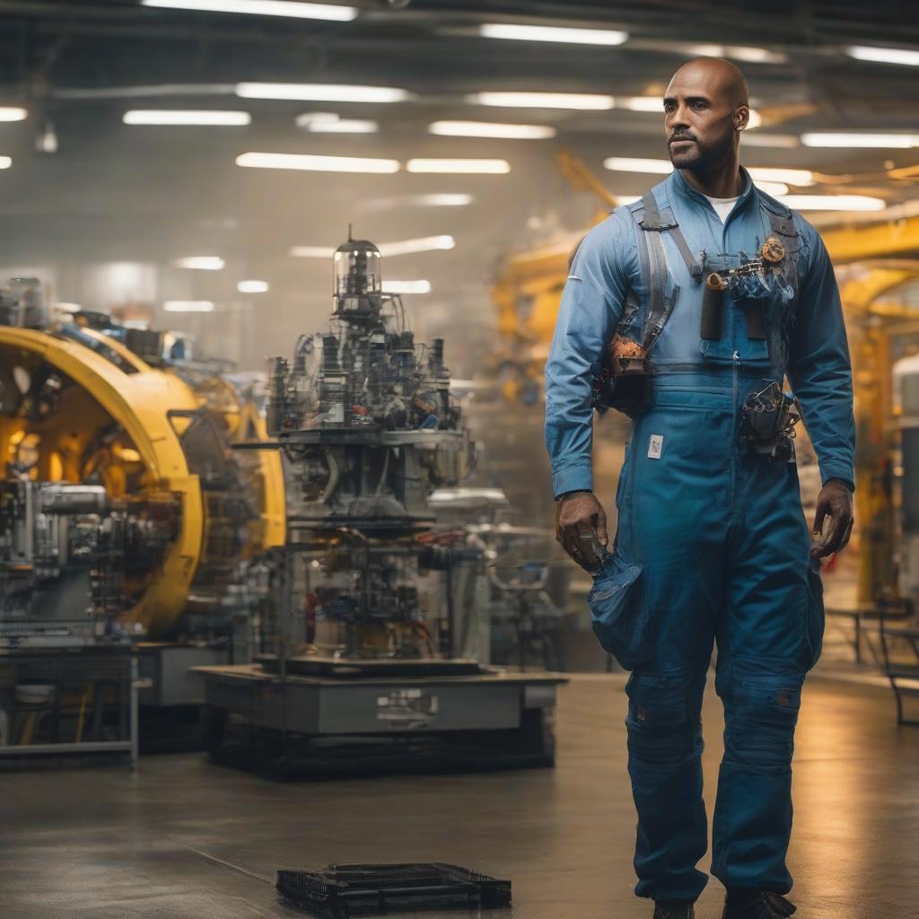  A man who works as an aerospace engineer. hyperrealistic, full body, detailed clothing, highly detailed, cinematic lighting, stunningly beautiful, intricate, sharp focus, f/1. 8, 85mm, (centered image composition), (professionally color graded), ((bright soft diffused light)), volumetric fog, trending on instagram, trending on tumblr, HDR 4K, 8K