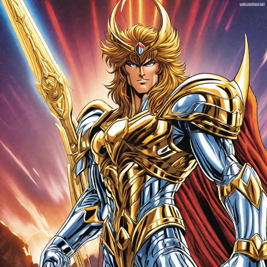  Como es saint seiya, marvel comic panel, dc animated comic panel, comic panel, manga and manhwa style panel, portrait, young person face, style for marvel comic, anime comic panel style hyperrealistic, full body, detailed clothing, highly detailed, cinematic lighting, stunningly beautiful, intricate, sharp focus, f/1. 8, 85mm, (centered image composition), (professionally color graded), ((bright soft diffused light)), volumetric fog, trending on instagram, trending on tumblr, HDR 4K, 8K