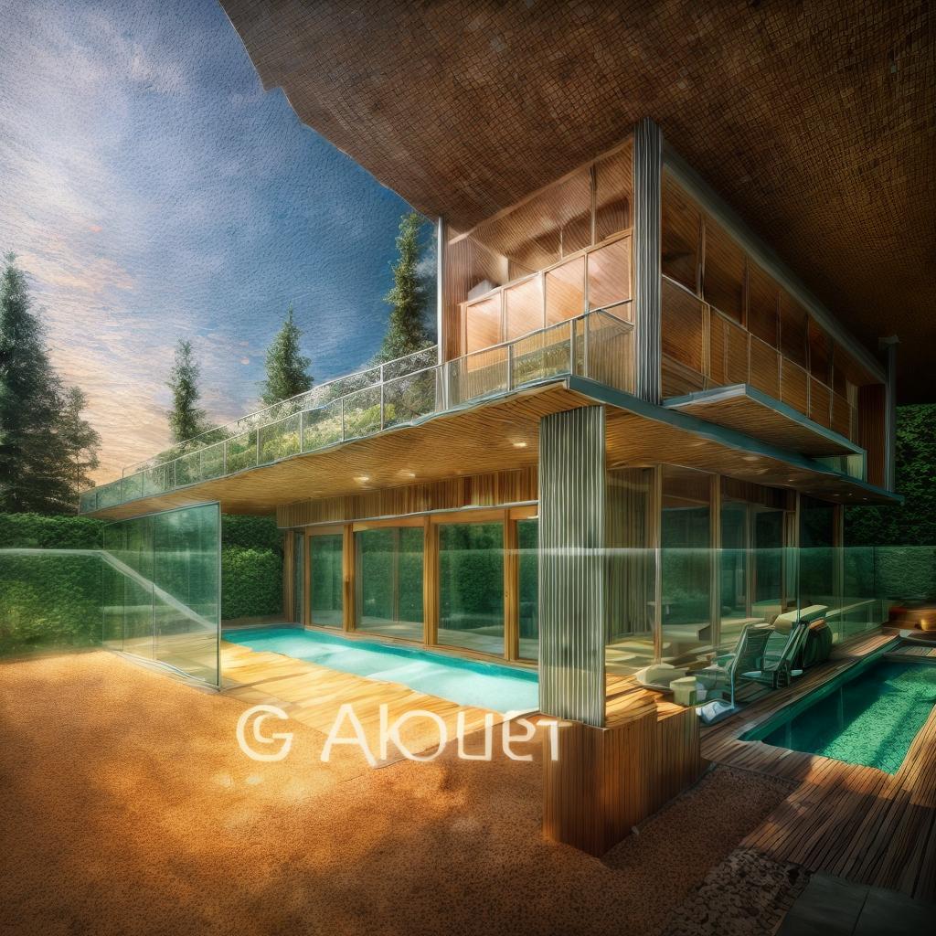  &quot;Modern and spacious house with a crystal clear pool and large windows showcasing lush greenery. Raw and unedited photography style with cinematic lighting for a dramatic and captivating image.&quot; (best quality, masterpiece:1.2), ultrahigh res, highly detailed, sharp focus