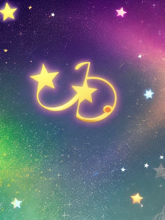  Cute musical notes and sparkling stars and gems wallpaper