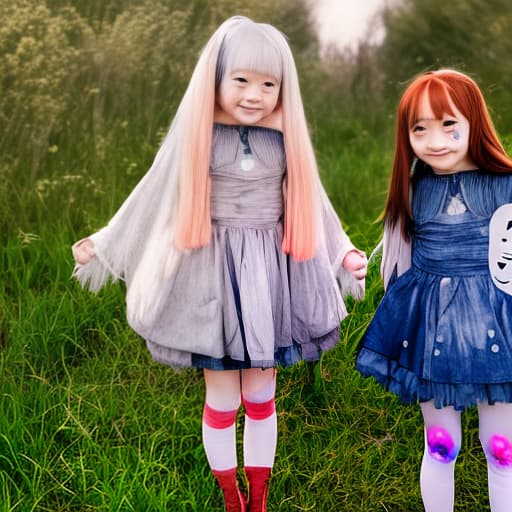 lnkdn photography Cute anime ghost girl twins