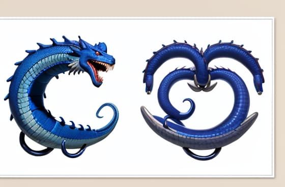  masterpiece, best quality, blue dragon that with this body made a infinity symbol and is eating this tail