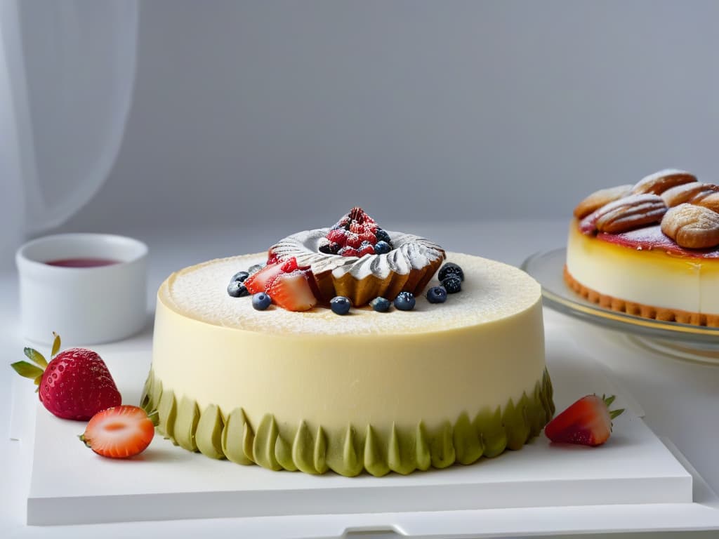  An ultradetailed image of a beautifully arranged table showcasing a variety of intricately decorated pastries and desserts, each one a work of art with vibrant colors and exquisite details. The table is set against a clean, white backdrop, emphasizing the artistry and craftsmanship of the desserts. The lighting is soft and natural, highlighting the textures and colors of the pastries, inviting viewers to imagine themselves enjoying these delectable creations. hyperrealistic, full body, detailed clothing, highly detailed, cinematic lighting, stunningly beautiful, intricate, sharp focus, f/1. 8, 85mm, (centered image composition), (professionally color graded), ((bright soft diffused light)), volumetric fog, trending on instagram, trending on tumblr, HDR 4K, 8K