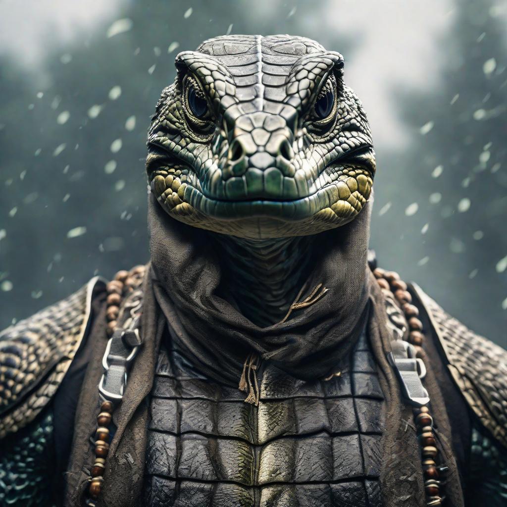  Reptilianos hyperrealistic, full body, detailed clothing, highly detailed, cinematic lighting, stunningly beautiful, intricate, sharp focus, f/1. 8, 85mm, (centered image composition), (professionally color graded), ((bright soft diffused light)), volumetric fog, trending on instagram, trending on tumblr, HDR 4K, 8K