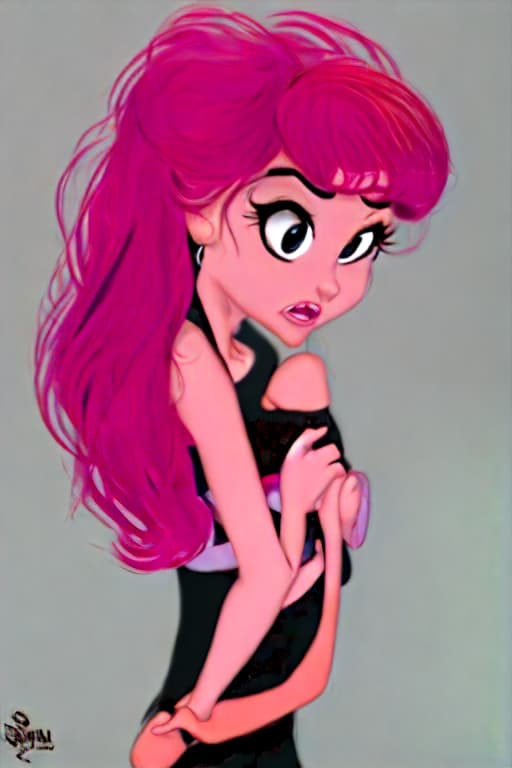  Girl,Disney,pink hair,big