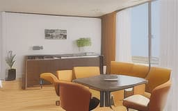  masterpiece, best quality, Best Quality, Masterpiece, 8k resolution,high resolution concept art of an apartment living room with floor to ceiling windows and modern furniture