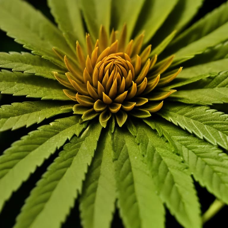  Cannabis blossom, Extreme close-up angle