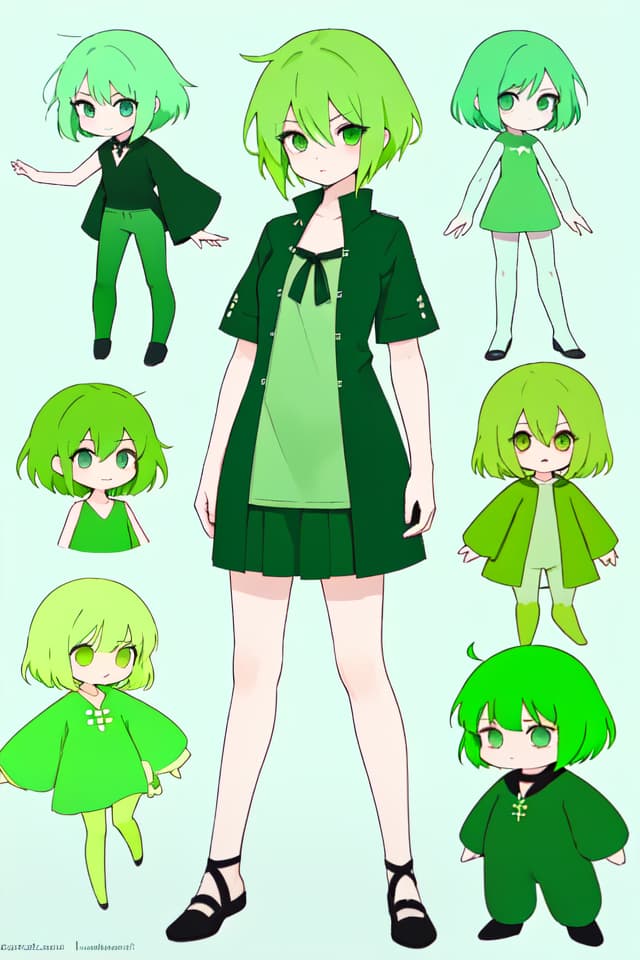  Green hair character that has left the body